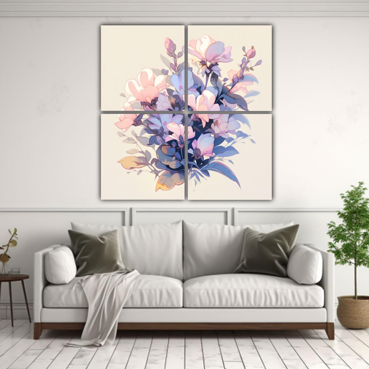 Pinturas Decorativas Estilo Cuadriptico De 160x160 Cm-2
