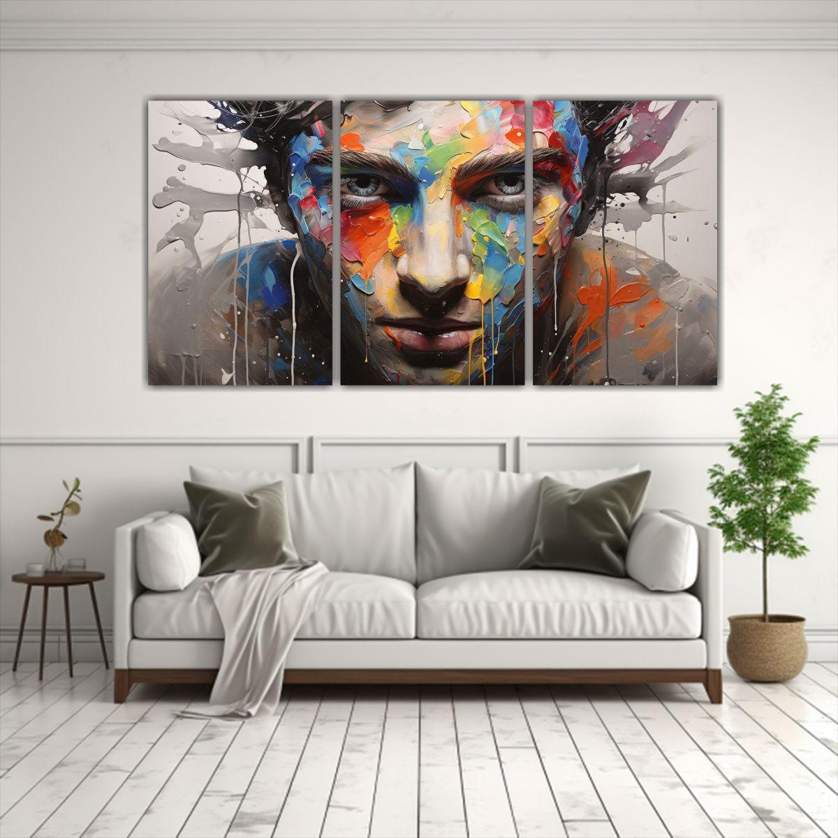 Cuadros Decorativos De Tres Artes De Pared: 120x60 Cm-2