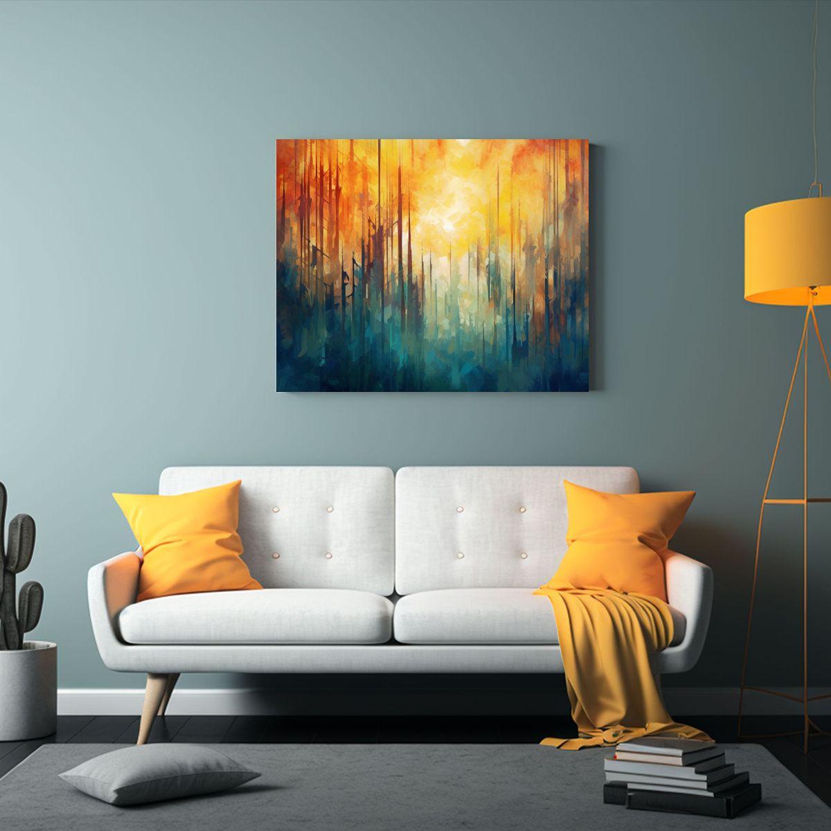 Pinturas Abstractas Inspiradas En El Bosque 90x60cm-2