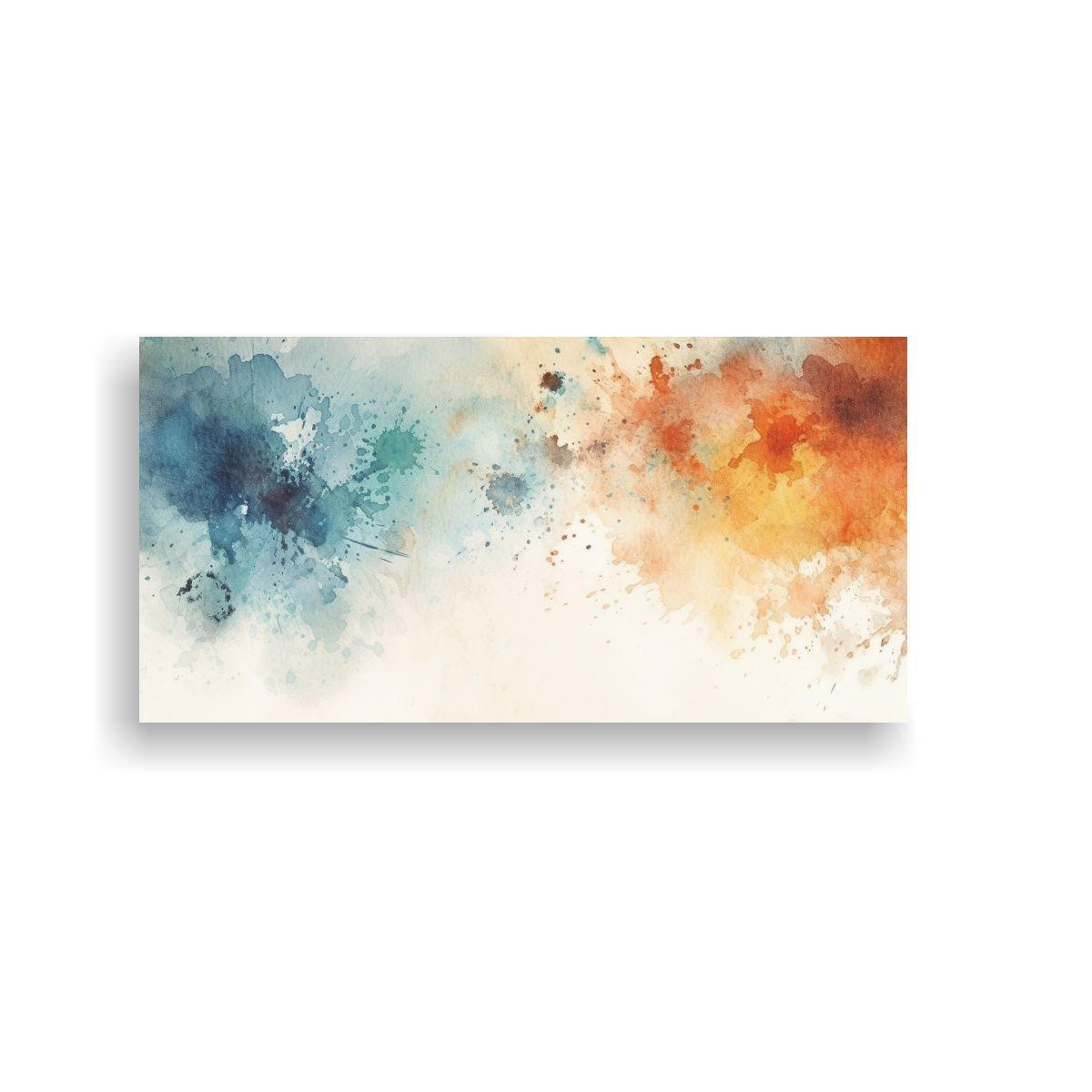 Cuadro De Lienzo Con Tonos Lineales En Blanco, 40x20cm-0