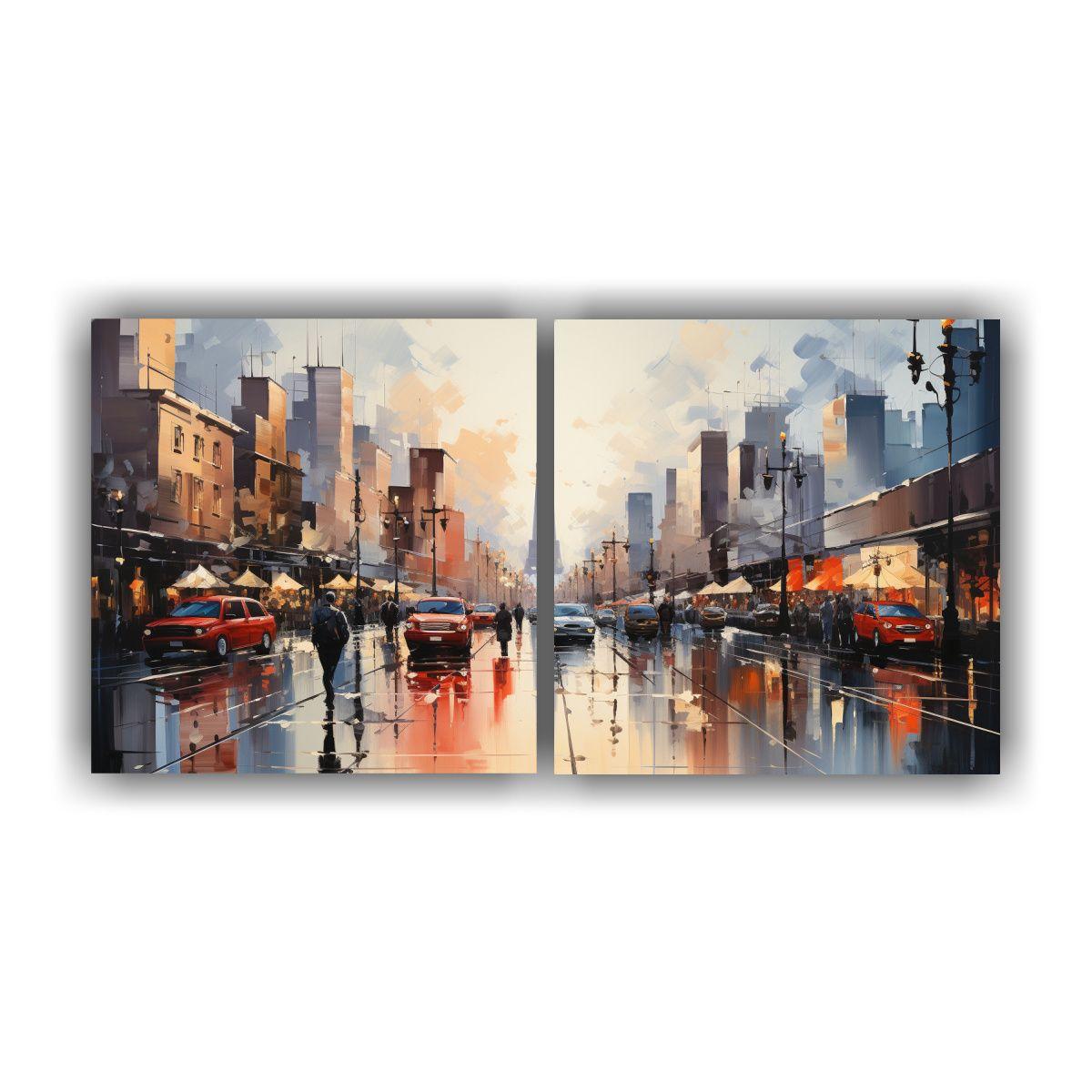 Lienzos De Tela Con Forma De Perspectiva Pintan 60x30 Cm-0