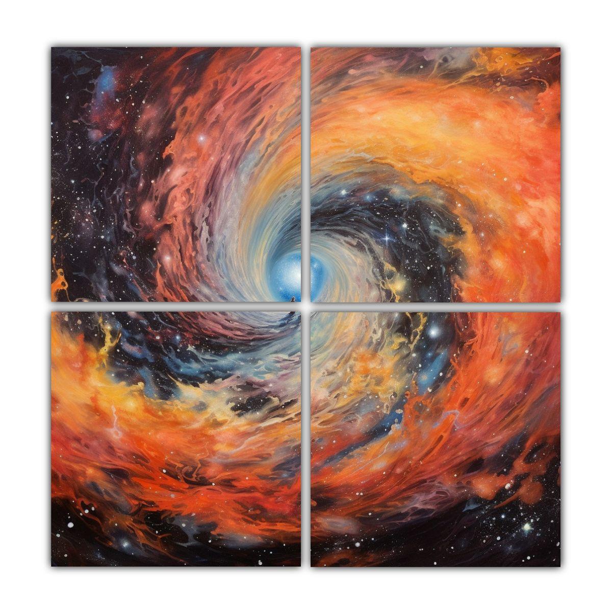 Cuadriptico Líneas Alegres Pingüinos Dos 120x120 Cm-0