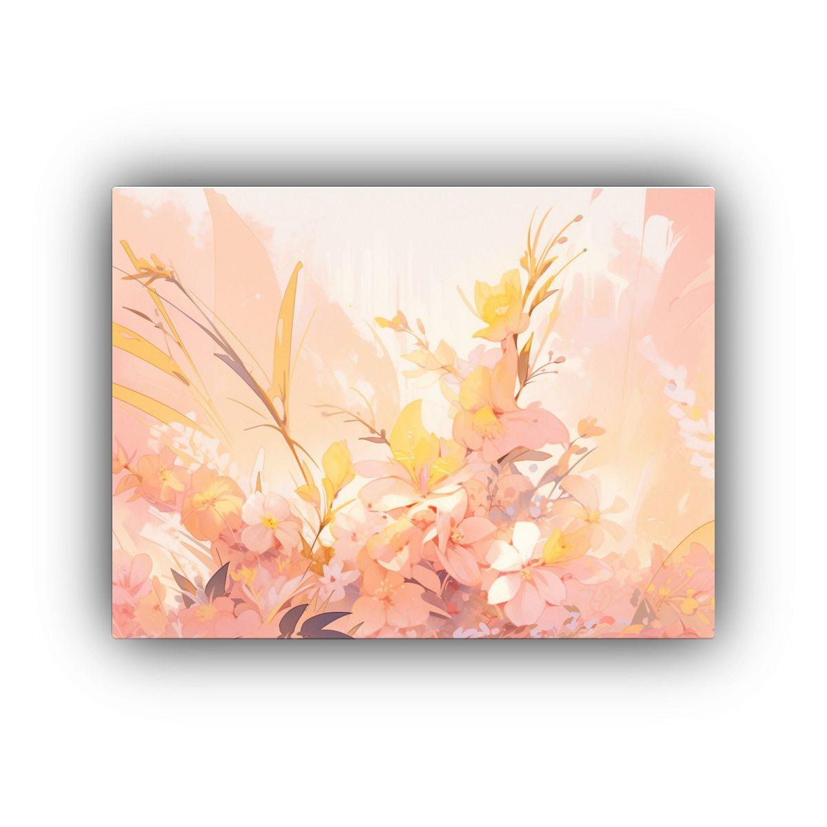 Pinturas Decorativas En Estilo Neonoir Con Colores Amarillo  90x60cm-0