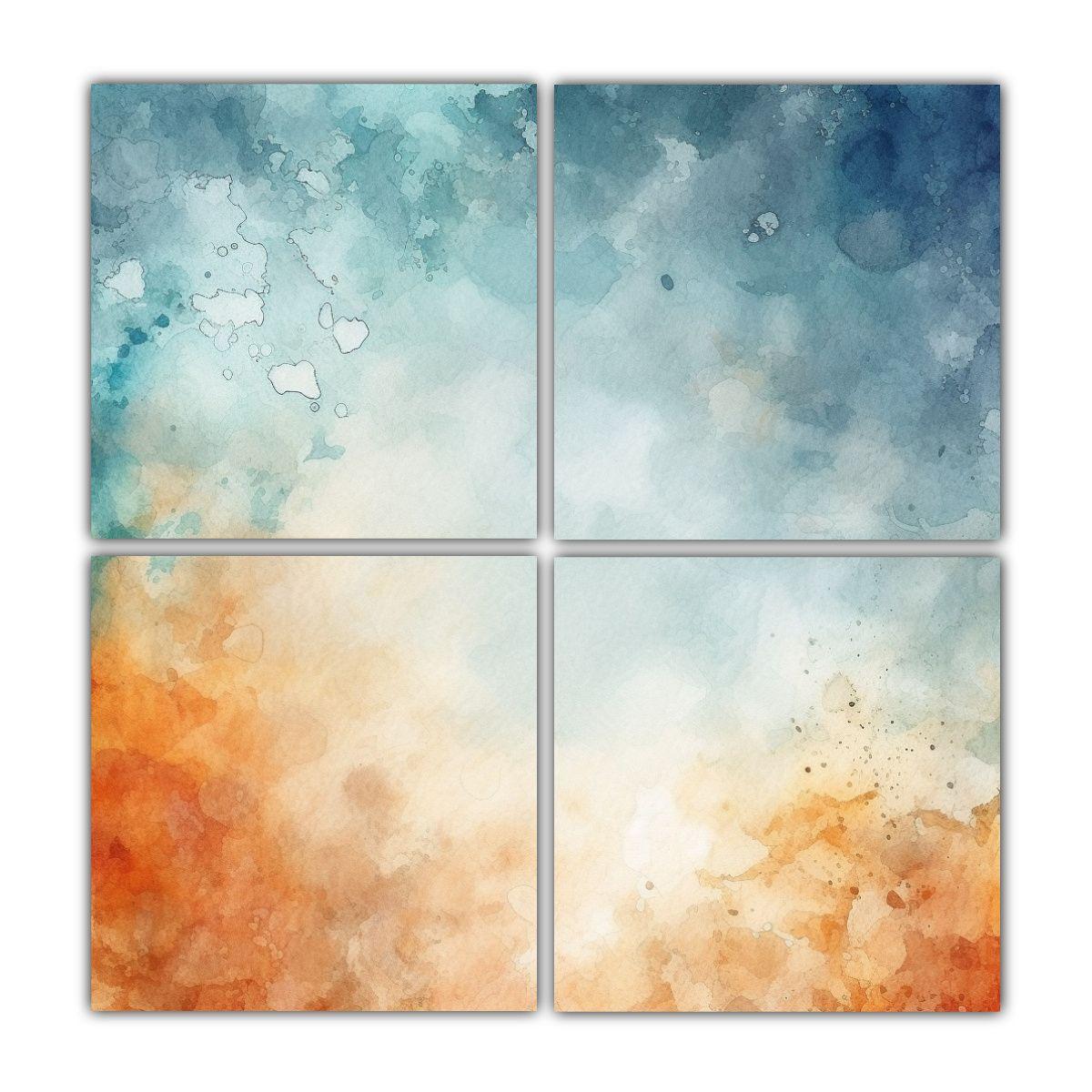 Cuadro Impreso Intensidad Acuarela Fondo Limpio 160x160 Cm-0
