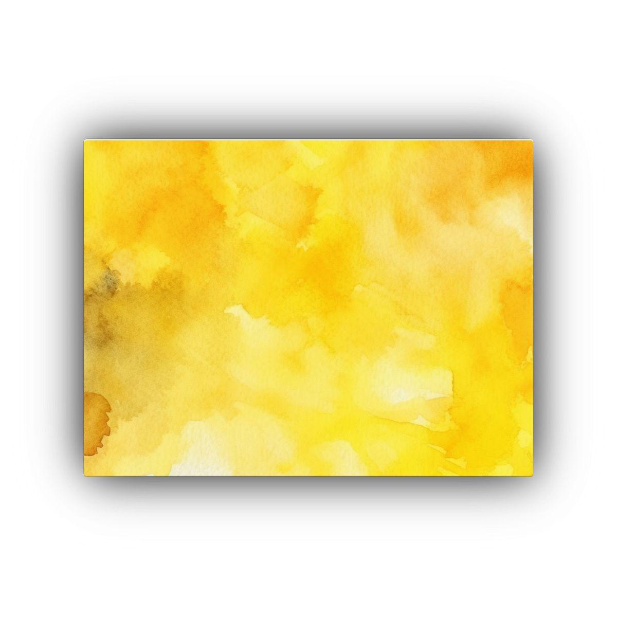 Cuadro Lienzo Amarillo Acuarela Fotografia Abstracta. 45x30cm-0