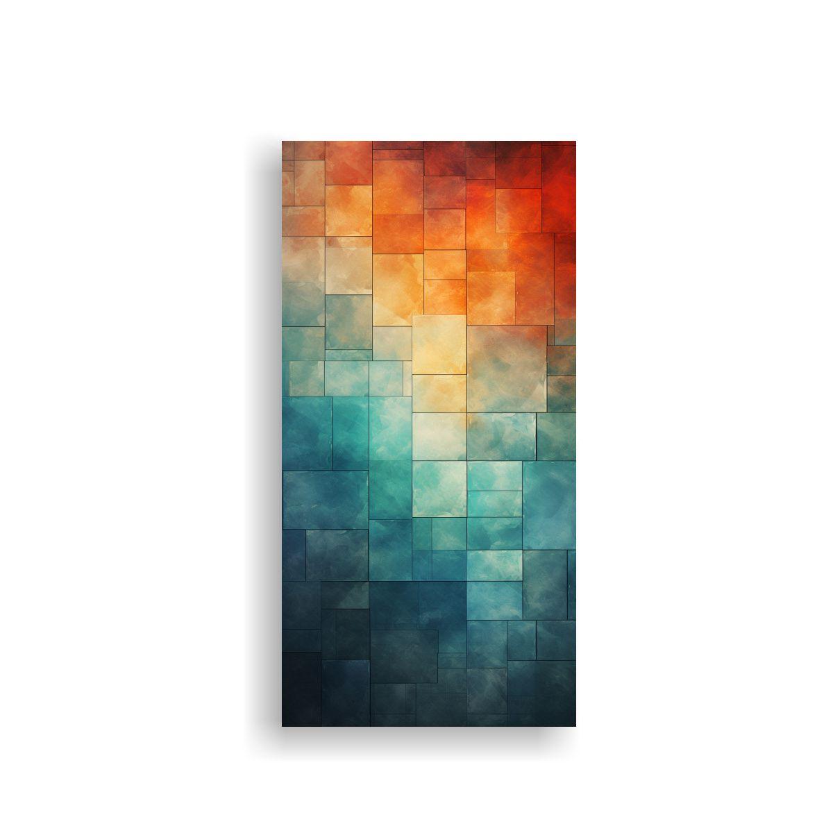 Cuadro Abstracto Formación Moderna En Colores 30x60cm-0