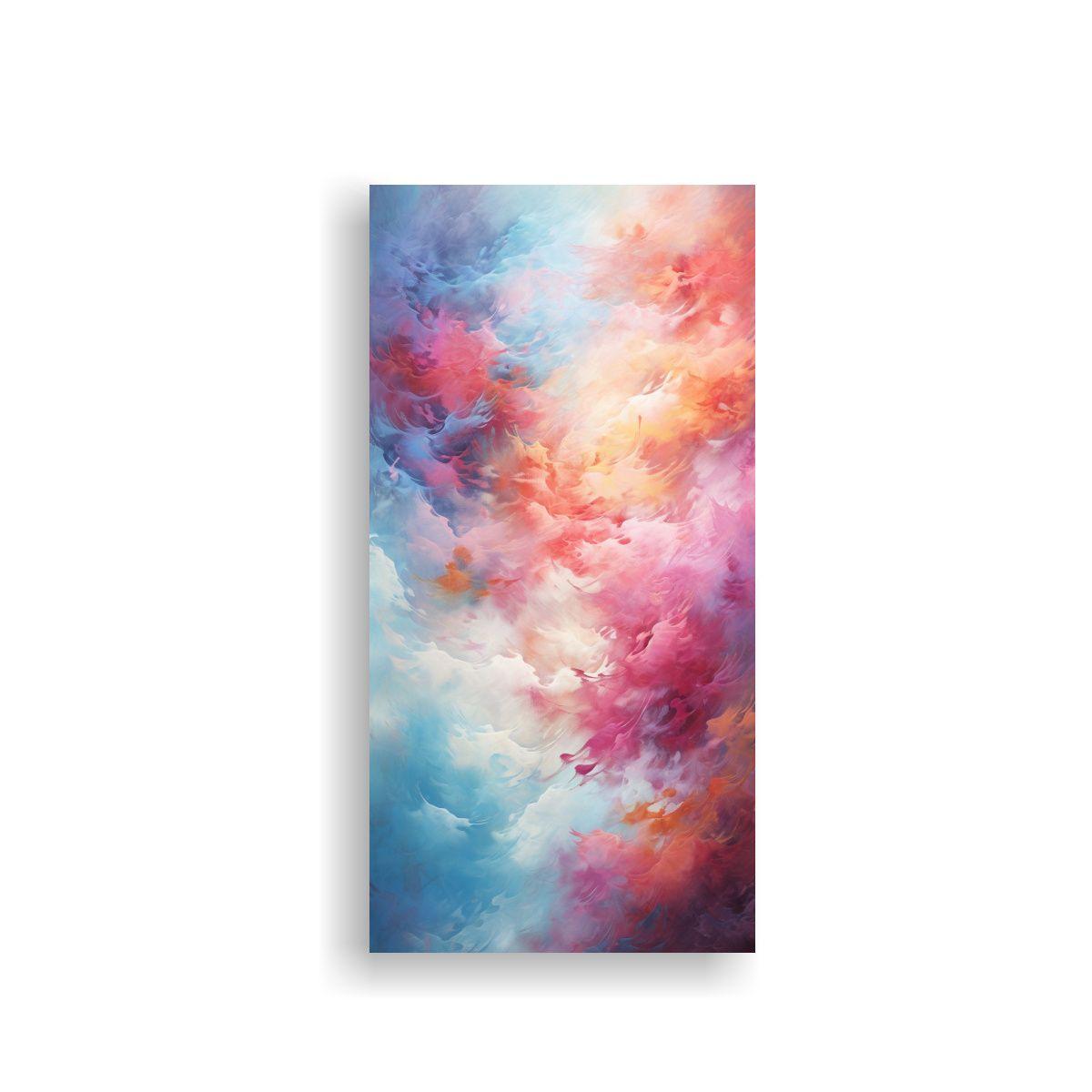 Pintura Abstracta Original Quantum Entrelazada, 20x40cm-0