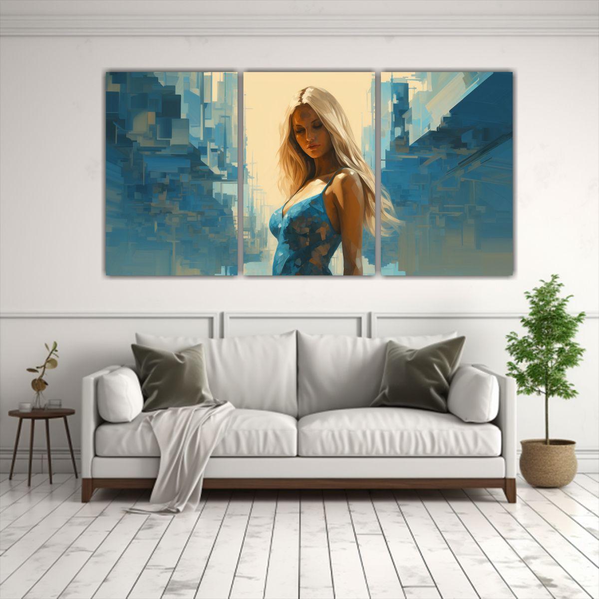 Pintura Abstracta Estilo Galería, Tonos Marrones 150x75 Cm-2