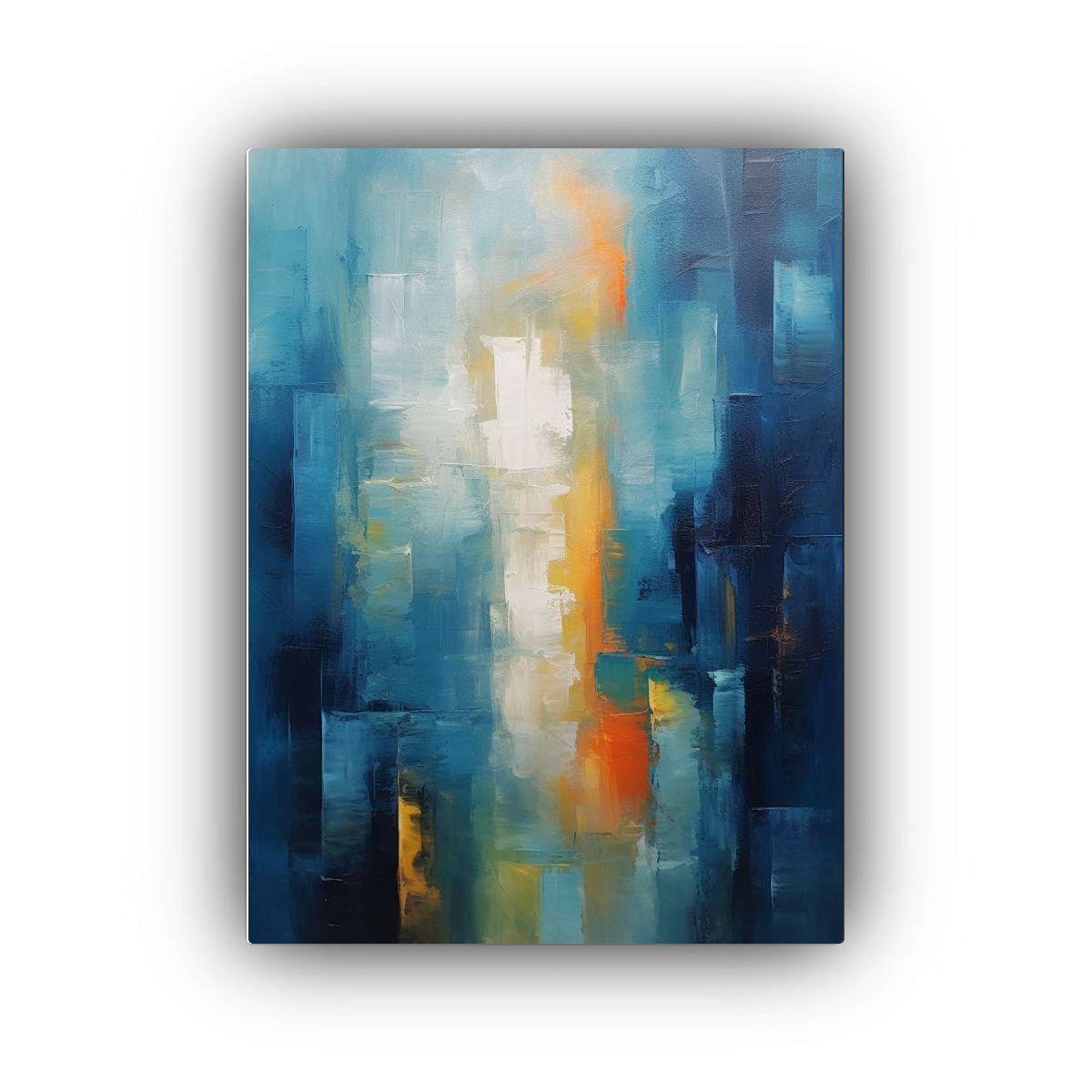 Cuadro Abstracto De Habitación Con Realismo Y 50x75cm-0