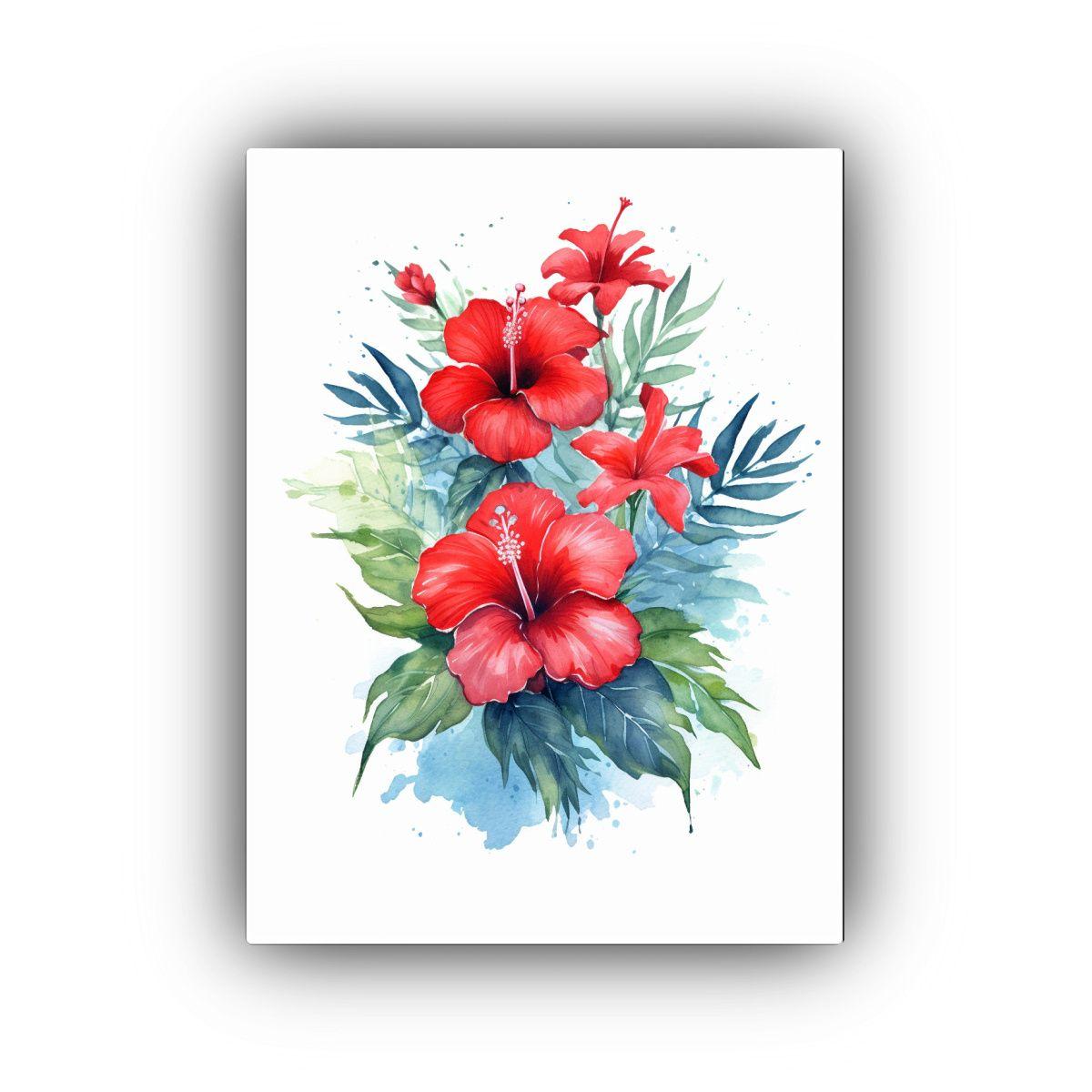 Tarjeta De Felicitación Acuarela Pintada A Mano 50x75cm-0