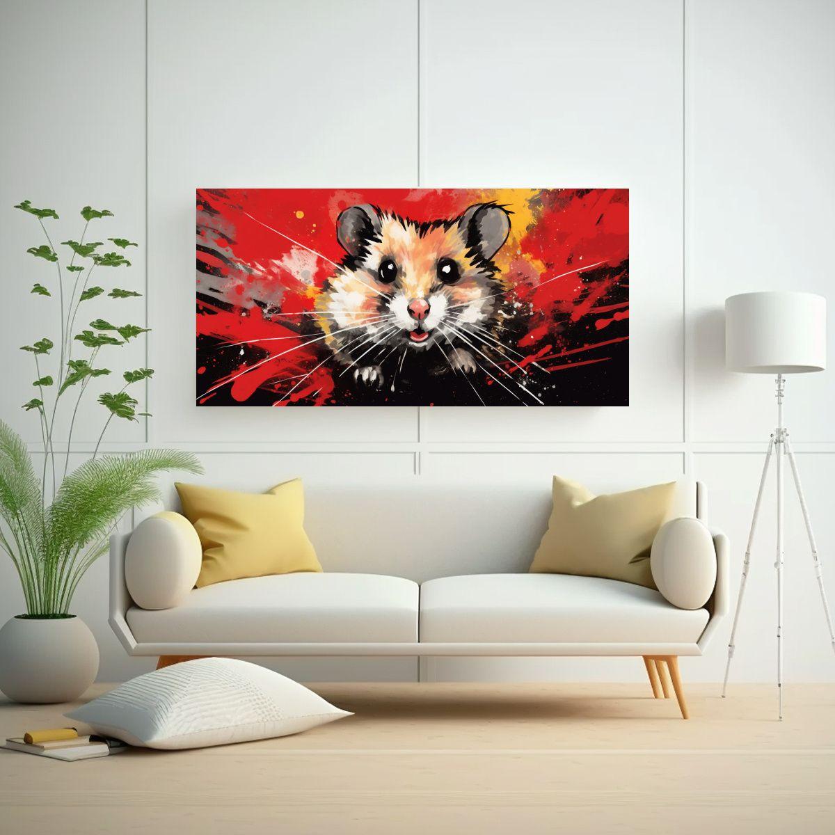 Cuadros De Decoración Temática De Hamsters 80x40cm-2