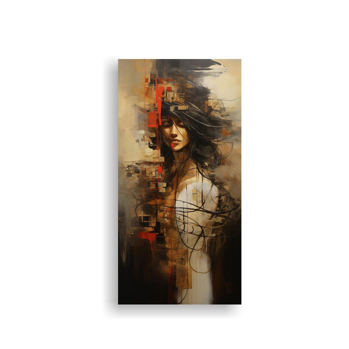 Cuadro Tema Vida Capas De Memorias Abstractas 80x160cm-0