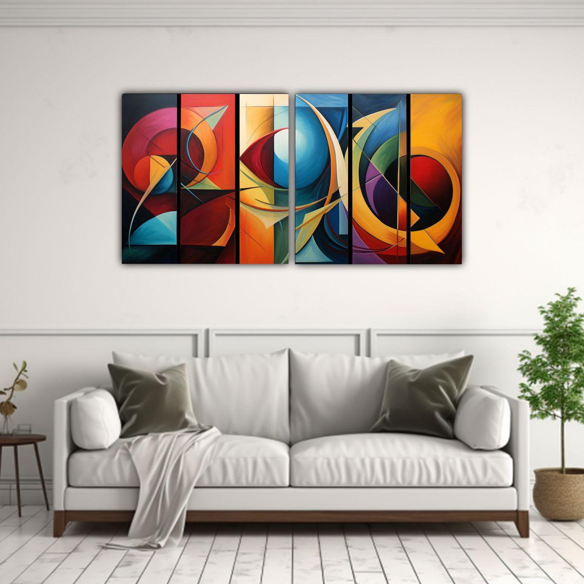 Cuadros Modernistas Abstractos Para Decoración 160x80 Cm-2