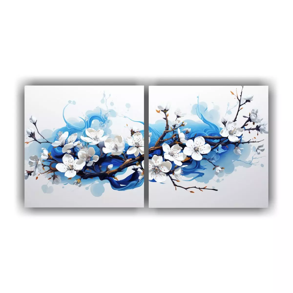 Pinturas Abstractas En Lienzo Armonía Cromática 80x40 Cm-0