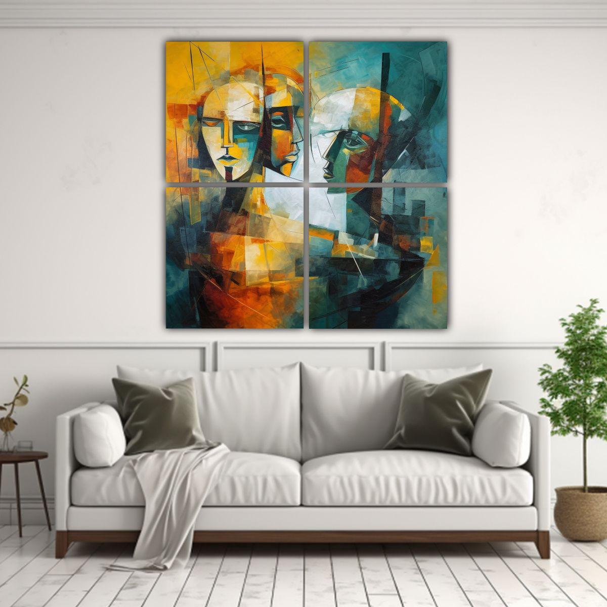 Cuadros Abstractos Espectaculares Estilo Pintura 60x60 Cm-2