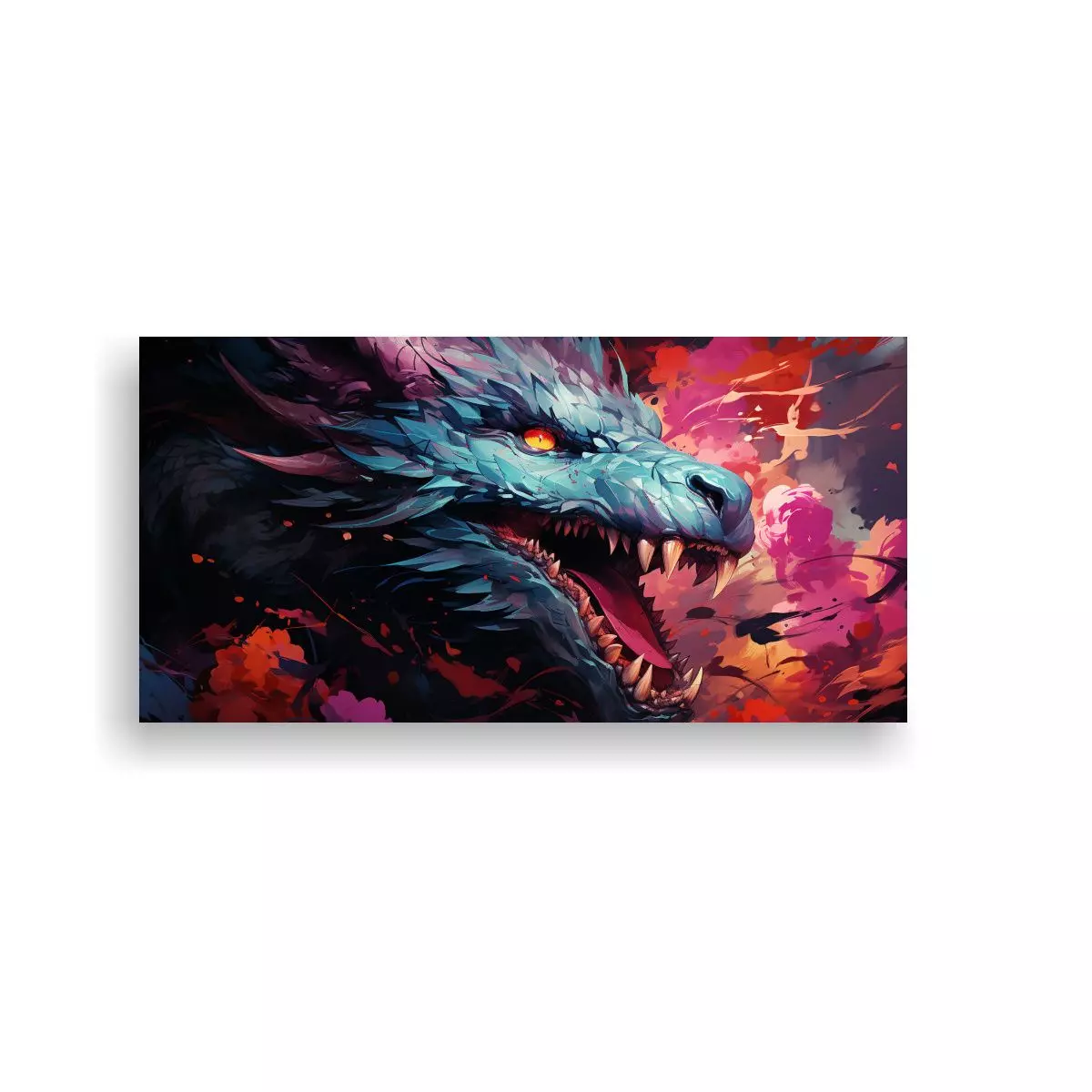 Cuadro Venta Época Dragón En Colores Vibrantes Y 120x60cm-0