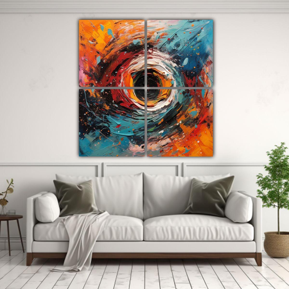 Cuadro Tela Alta Calidad: Representación 40x40 Cm-2