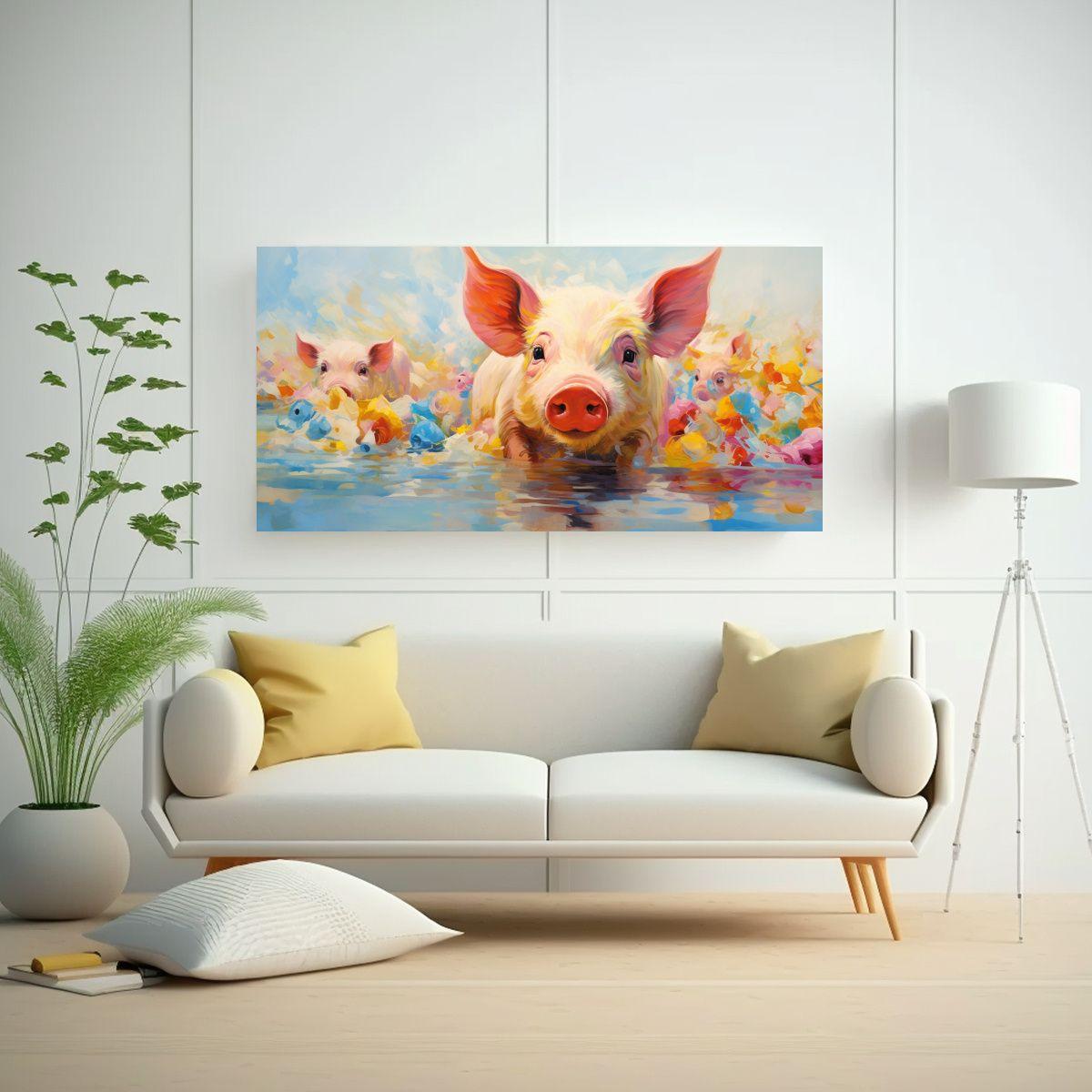 Pintura Al Estilo óleo Expresiva En Relieve 100x50cm-2
