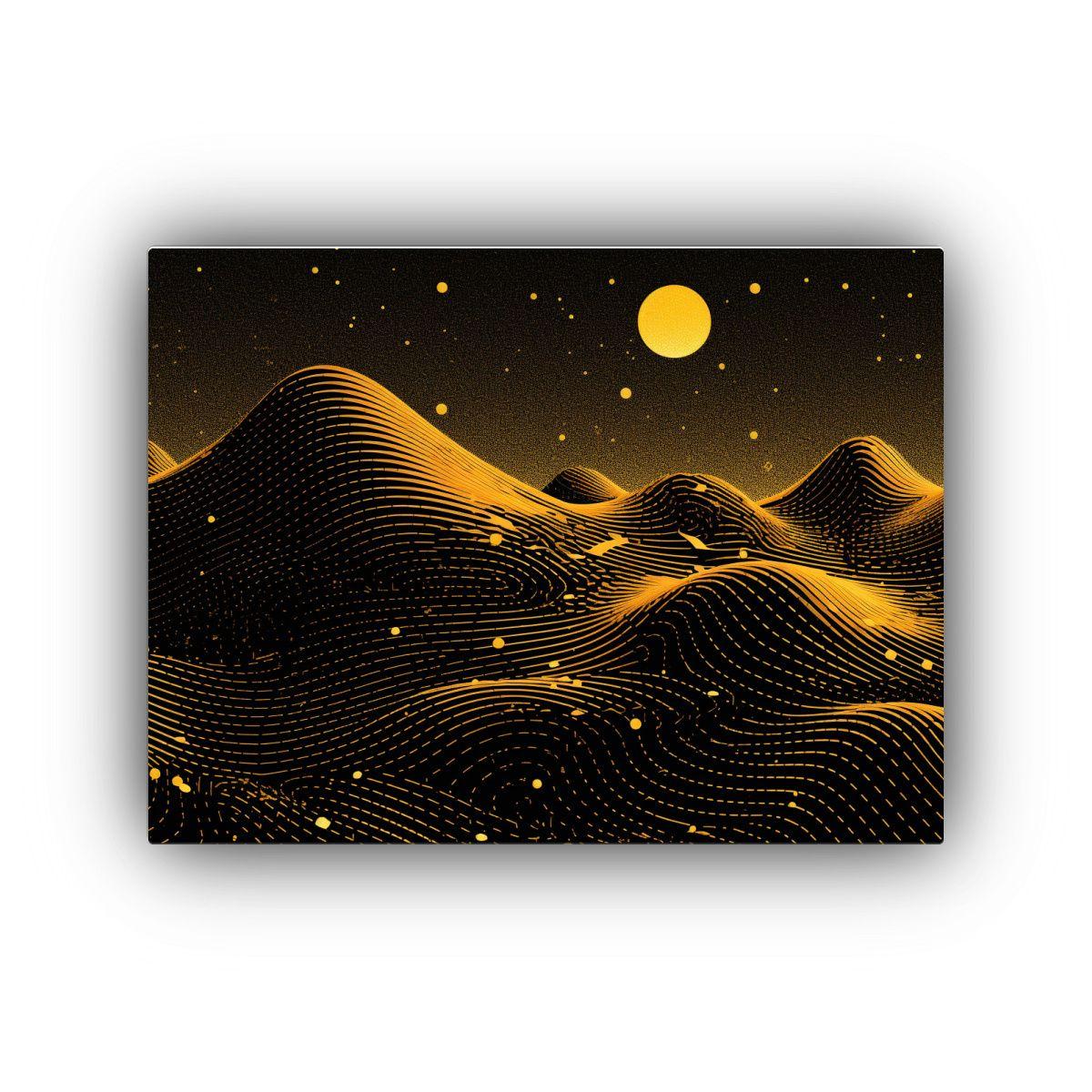 Pintura Decorativa Estilo Galería Pop Art Paisaje Dorado Co 45x30cm-0