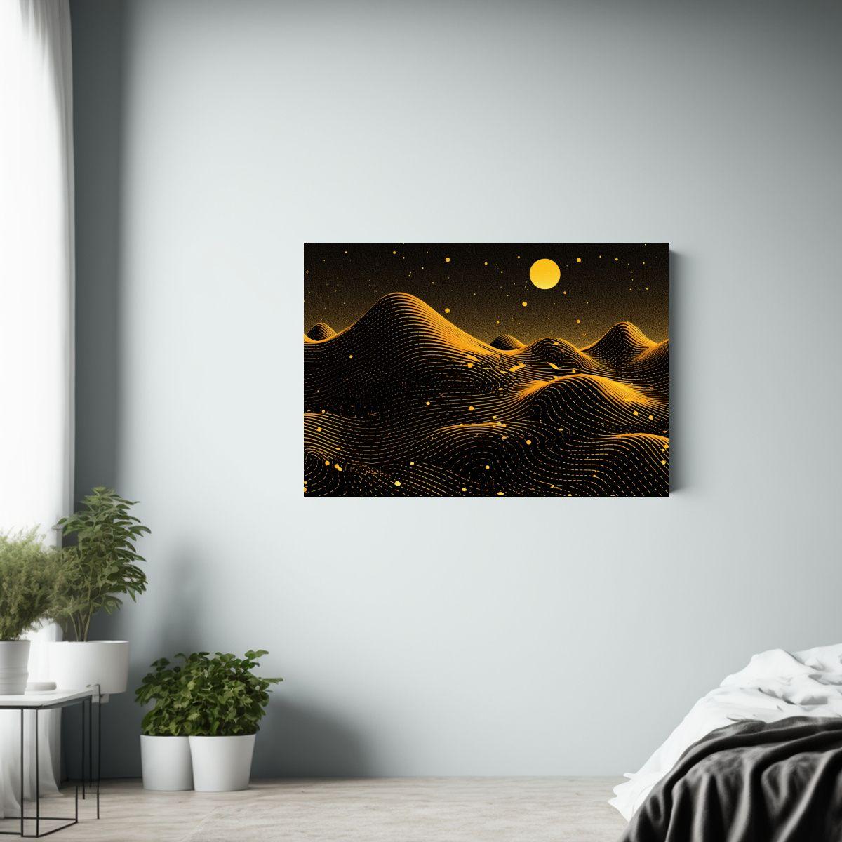 Pintura Decorativa Estilo Galería Pop Art Paisaje Dorado Co 45x30cm-2
