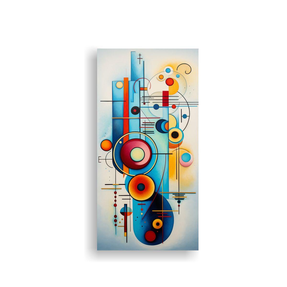 Pintura Abstracta Majestuosas Kandinsky Lienzo 20x40cm-0
