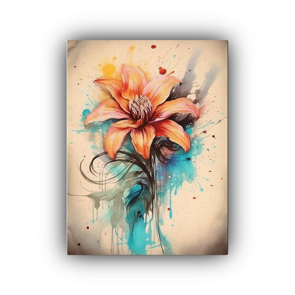 Arte De Pared Moderno Salon Estilo Acuarela Y 30x40cm-0