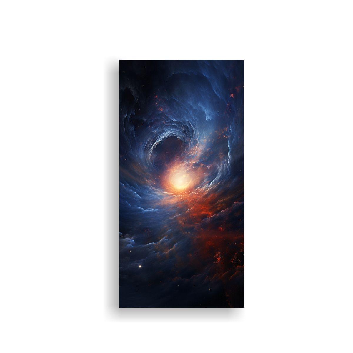 Cuadro Abstracto Con Remolinos Galácticos, 50x100cm-0