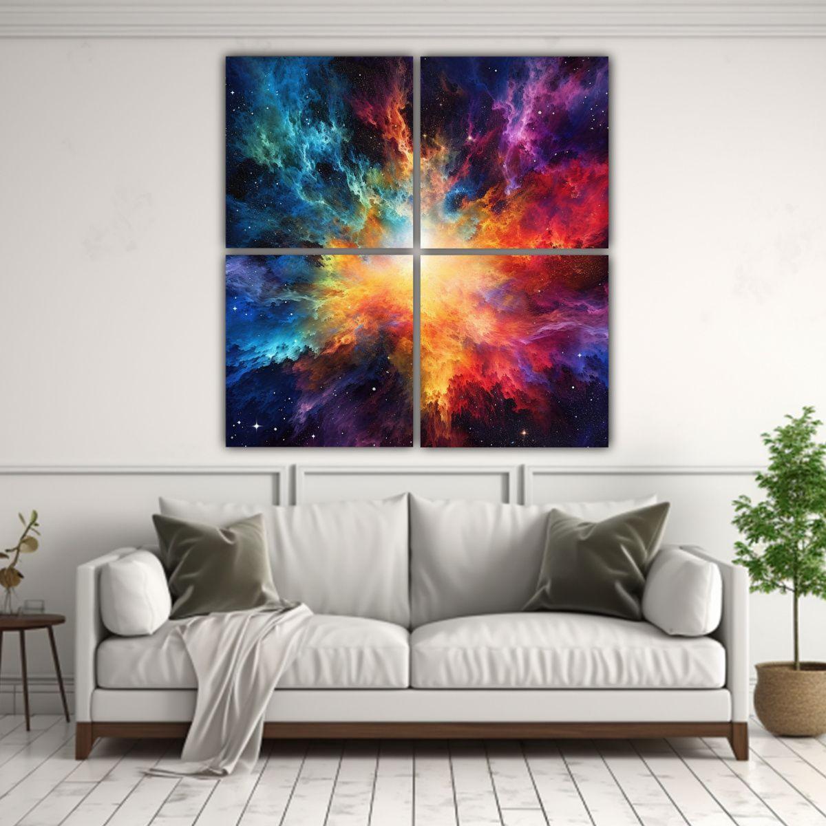 Pinturas Decorativas De La Serie 4 Composiciones 180x180 Cm-2