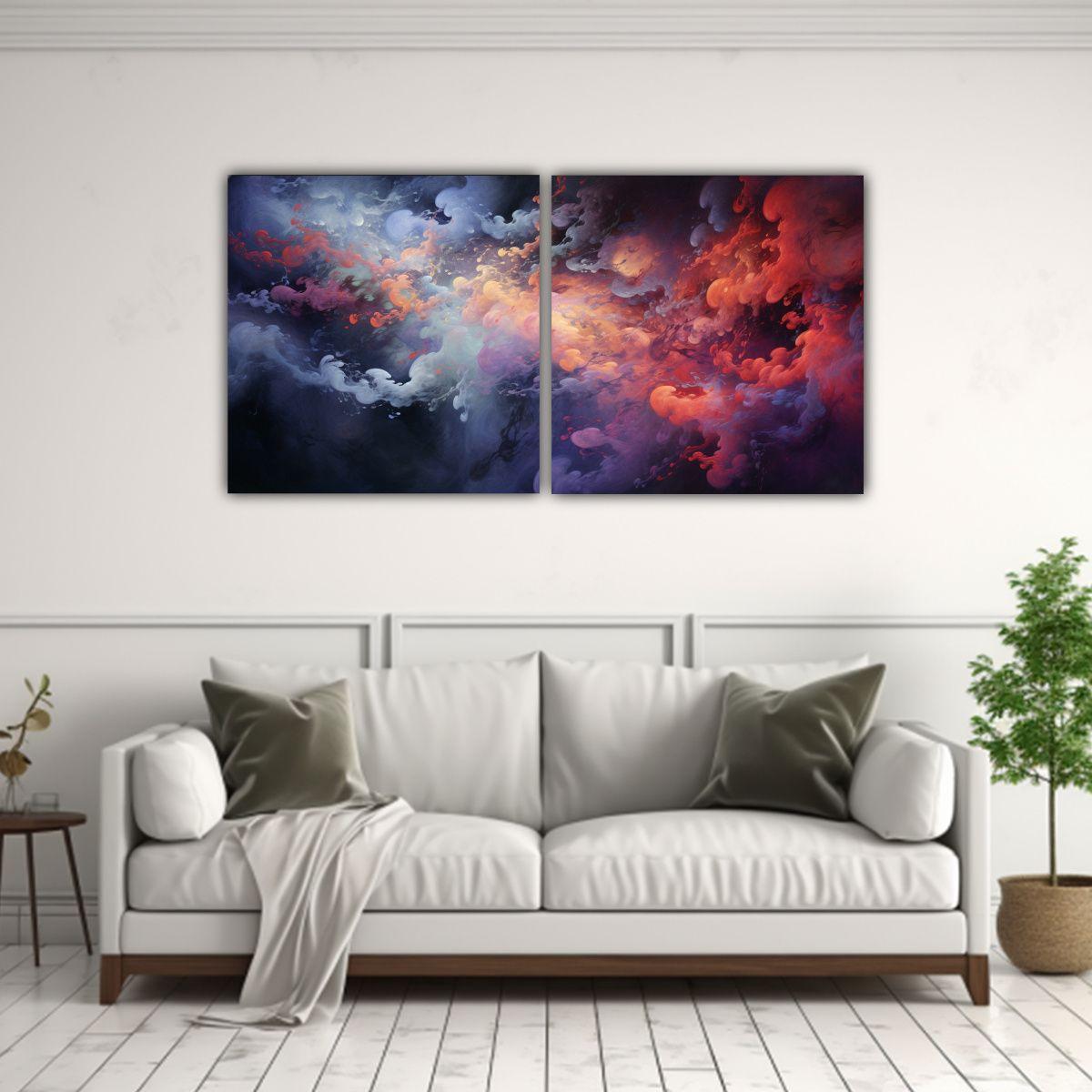 Pinturas Decorativas De El Caos De Una Tormenta 160x80 Cm-2