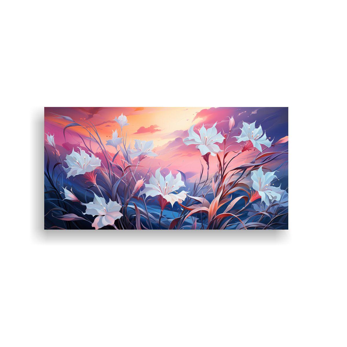 Pintura Abstracta Resistente A Fireweed En Blanco 120x60 Cm-0