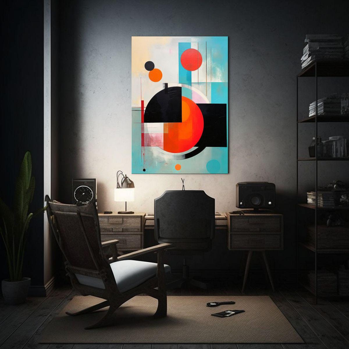 Pintura Acuarela Abstracta Y Colorida Con Hangul 30x40cm-2