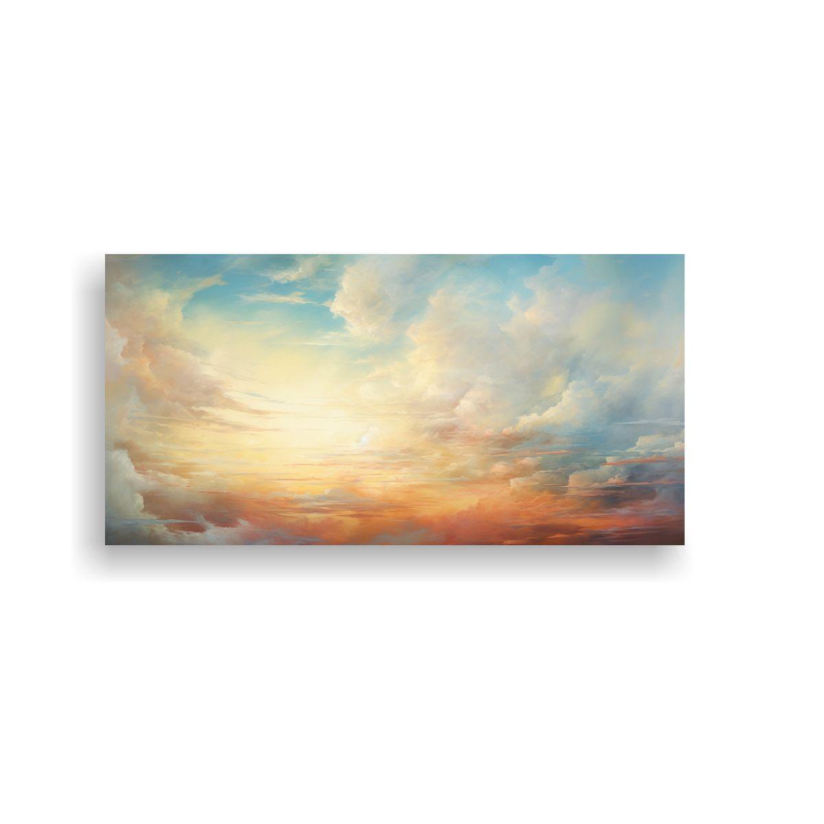 Pinturas Abstractas Con Cielos Blancos Al Amanecer 80x40cm-0