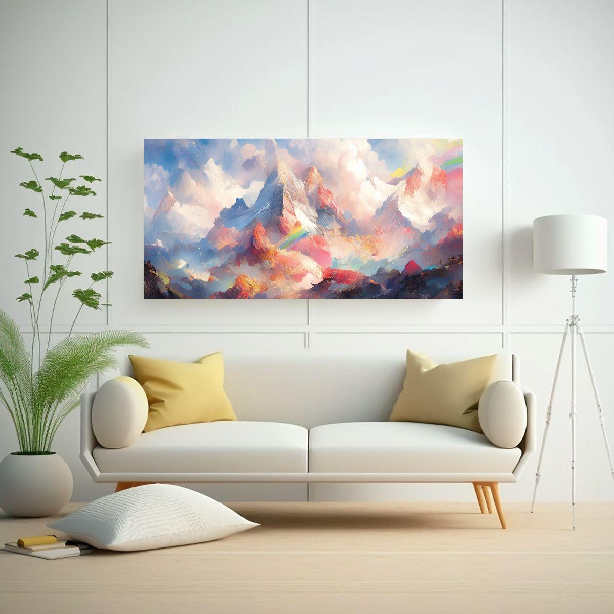 Cuadros Decorativos: Montañas Famosas Con 100x50cm-2