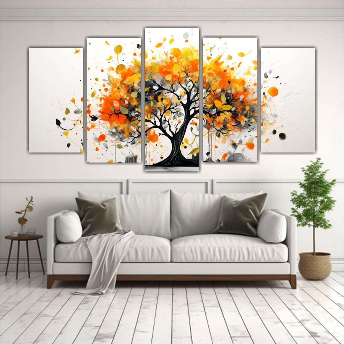 Pintura Abstracta De Colores Negros En Acuarela, 200x100 Cm-2