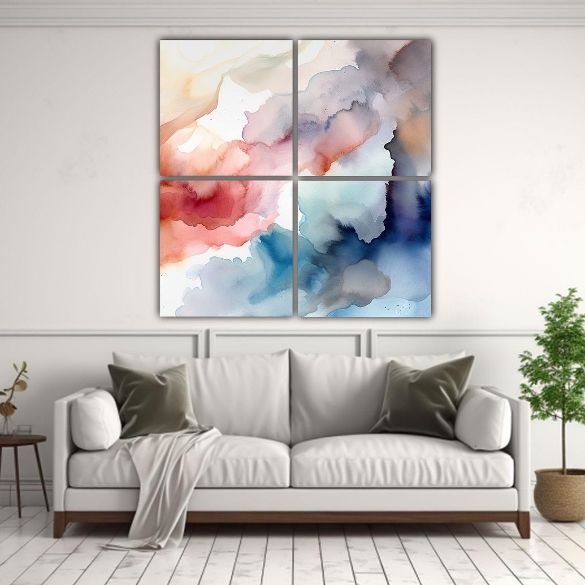 Pinturas Abstractas Minimalistas De Arte 60x60 Cm-2