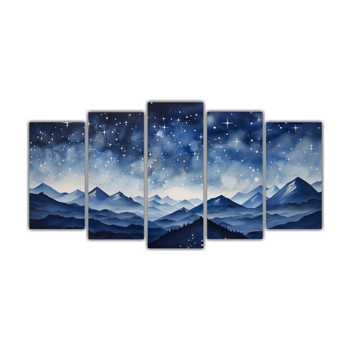 Cuadros Finas Líneas Unica Paisaje De Montaña 200x100 Cm-0