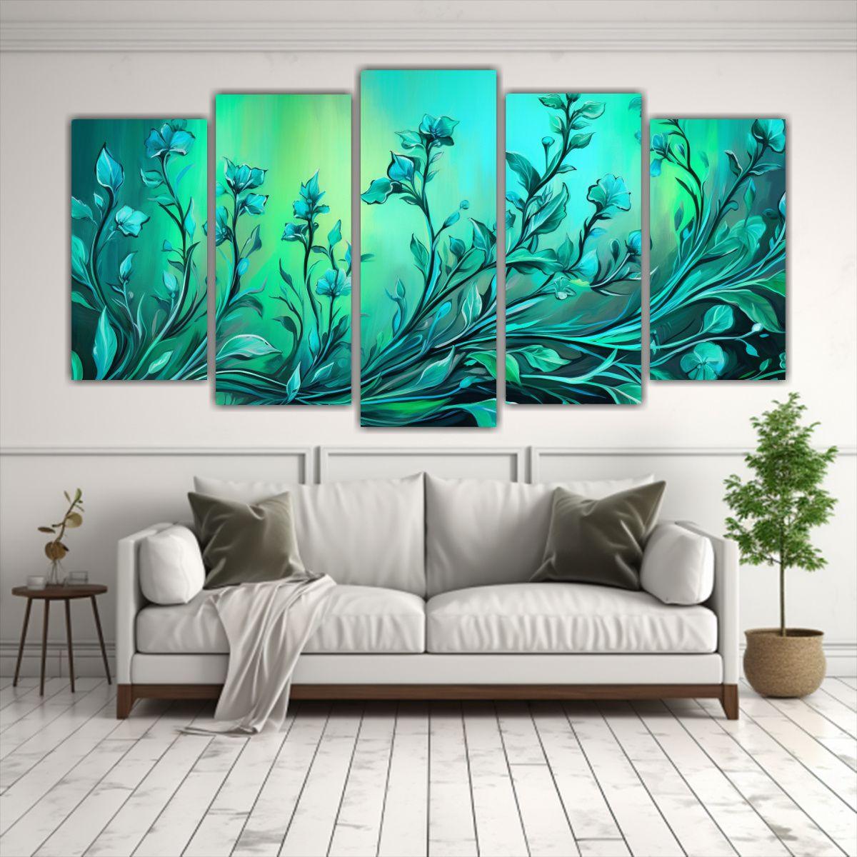 Pinturas Decorativas Estilo Neonoir De Cinco 200x100 Cm-2