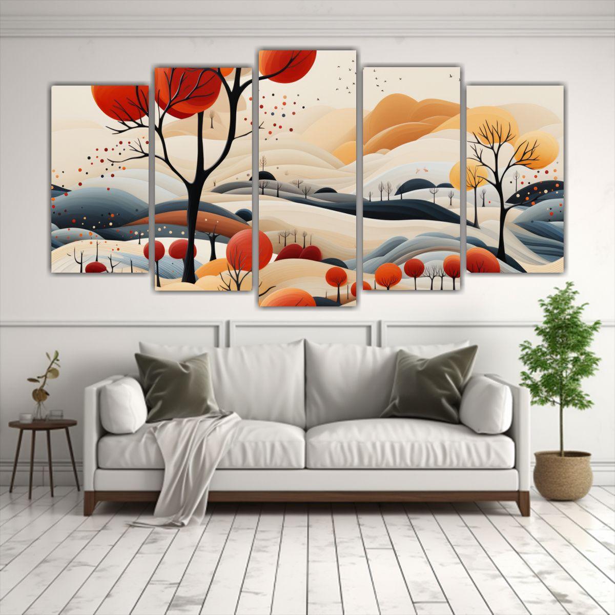 Pintura Abstracta Horizontal Poderosa Para 250x125 Cm-2