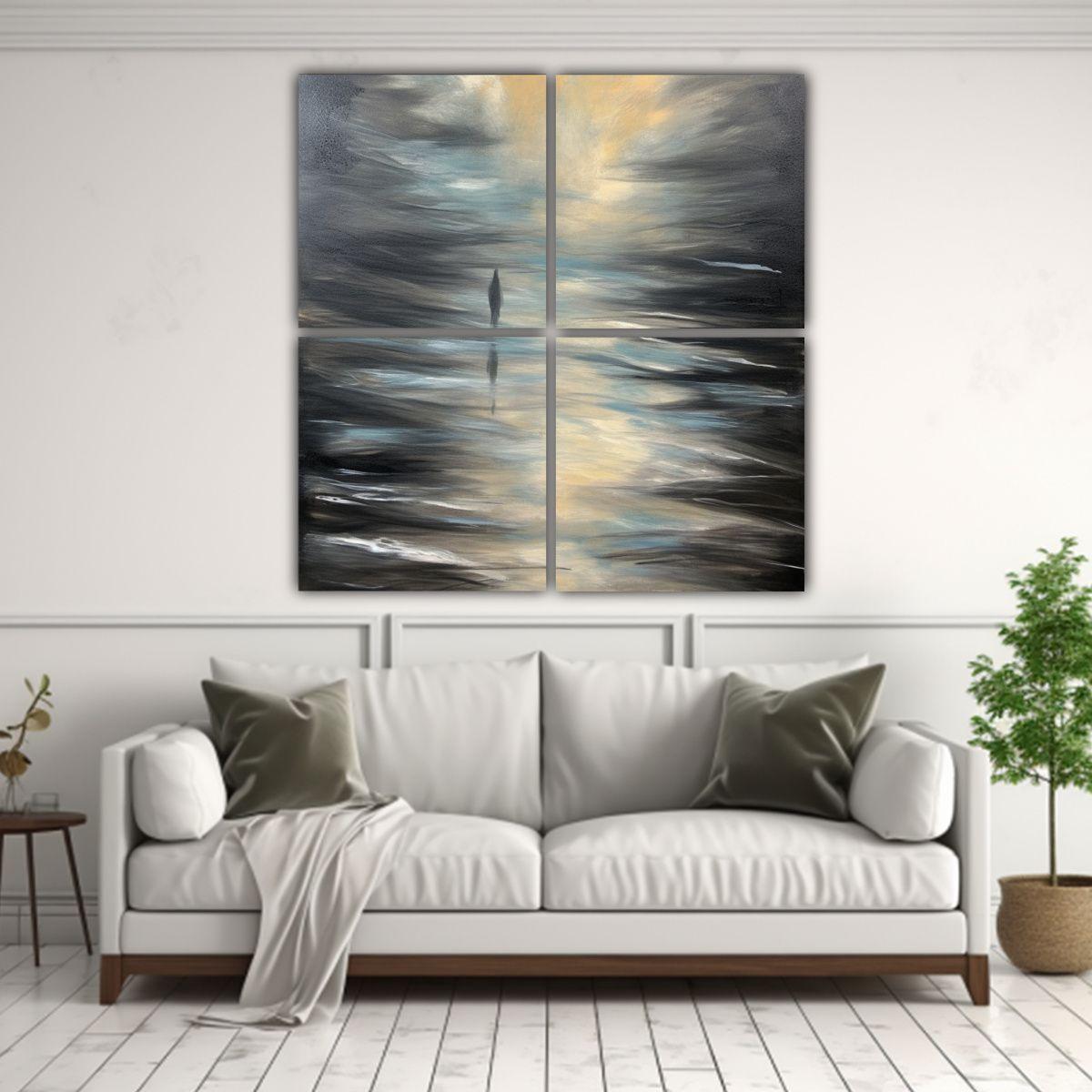Cuatro Artes Dibujo Vitalidad Solitude Estilo 200x200 Cm-2