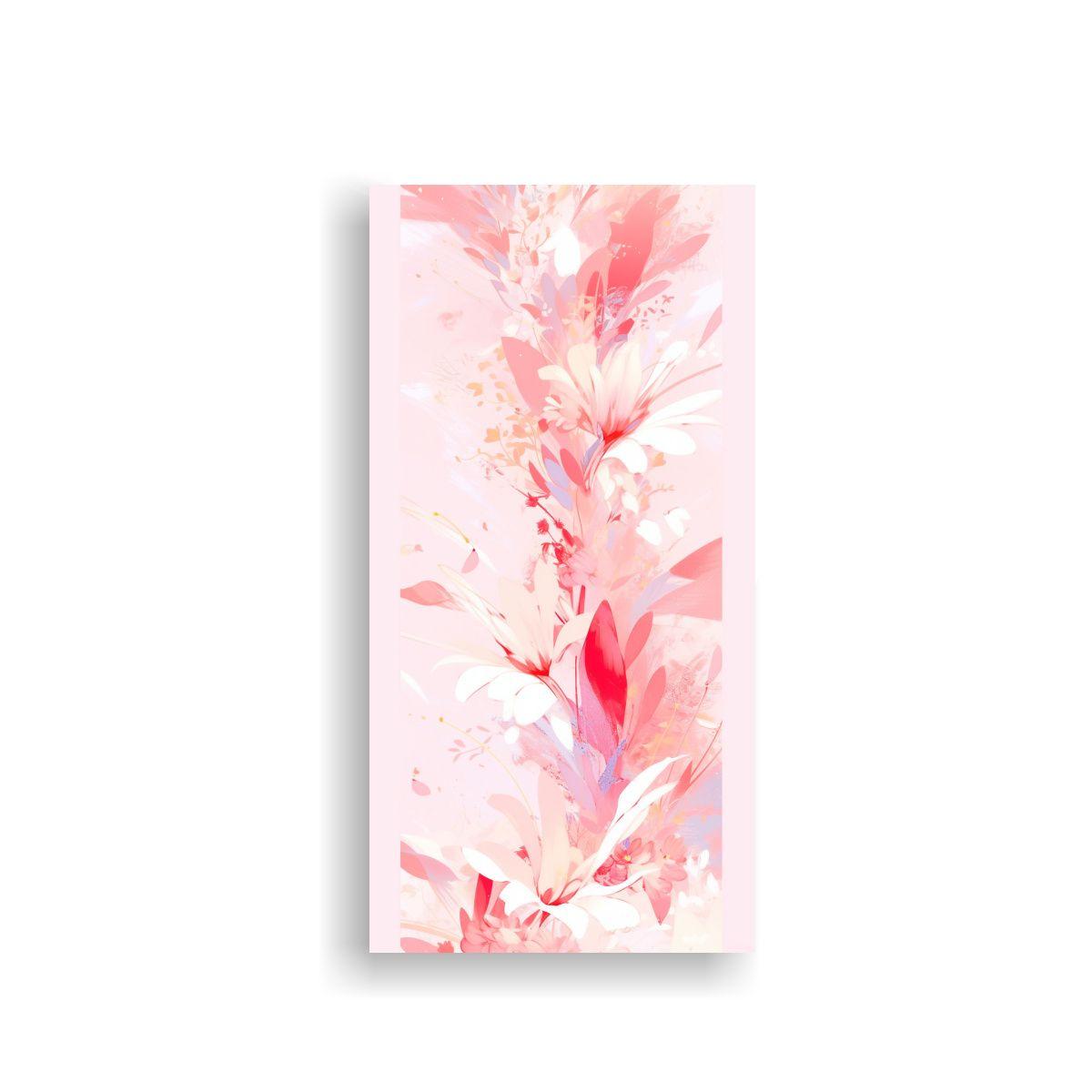 Lienzo De Tela Color Blanco Y Rosa En Estilo Neono 20x40cm-0