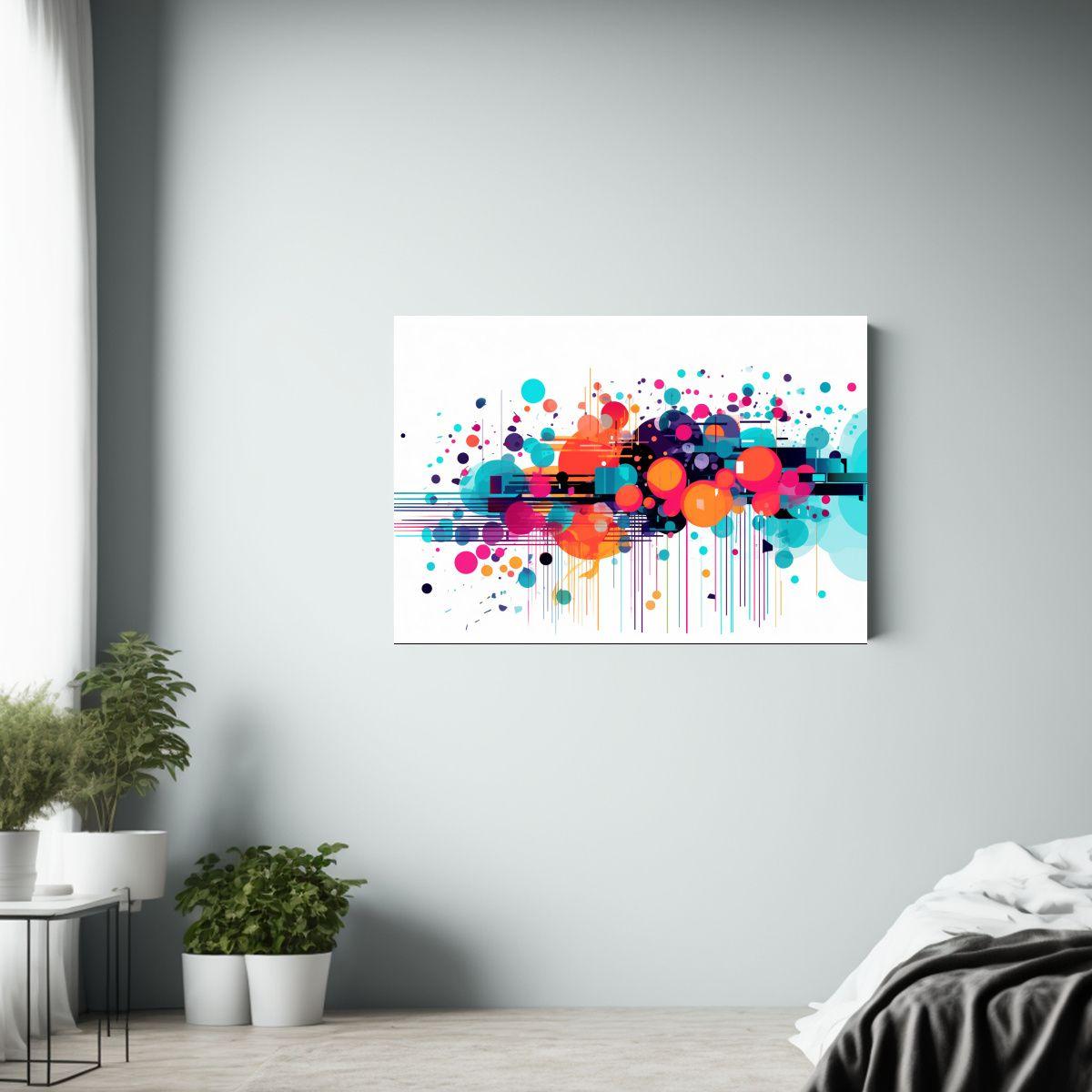 Pinturas Decorativas Modernas En Lienzo Con Vibrantes Colore 45x30cm-2
