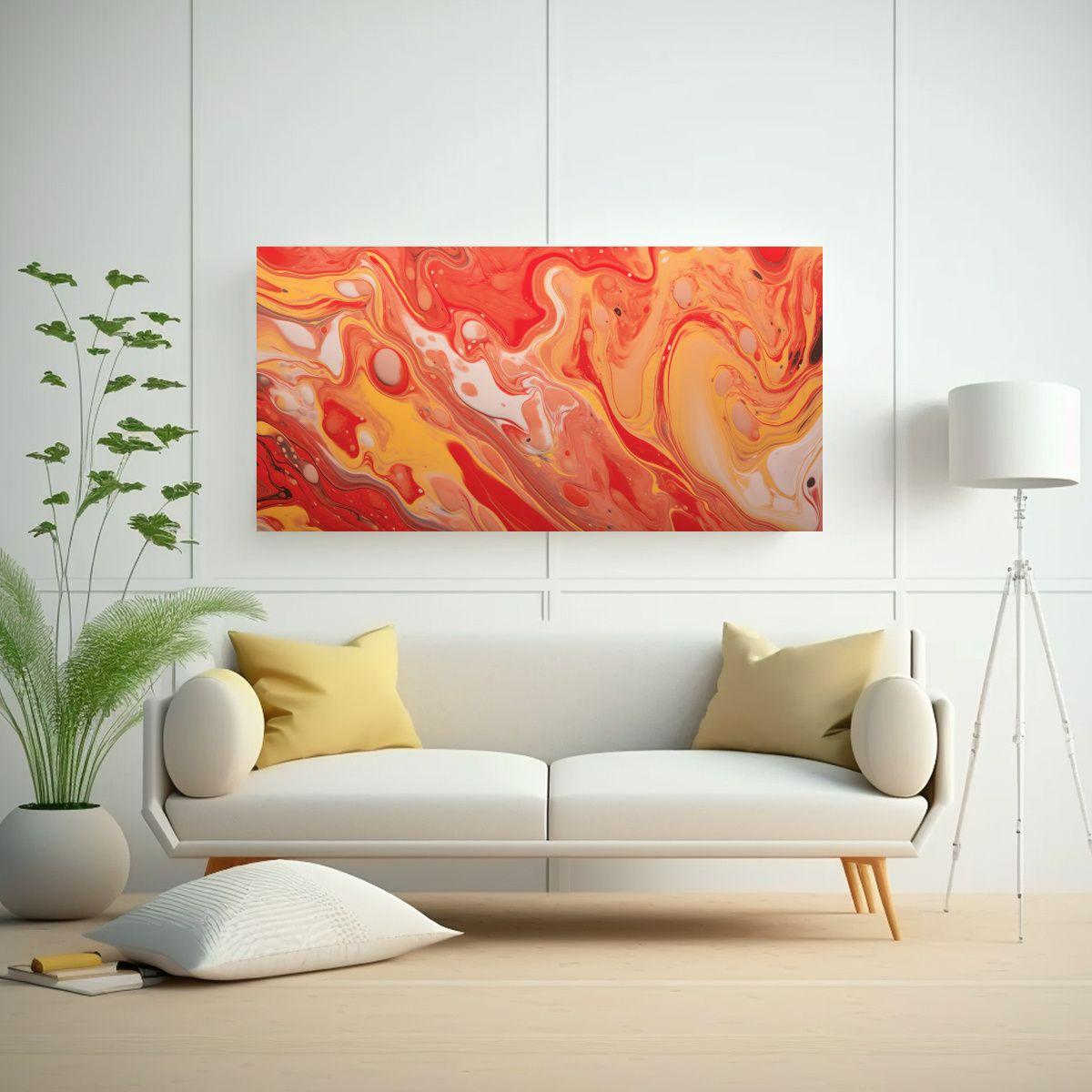 Fondo Mármol Líquido Textura Roja Arte 100x50cm-2