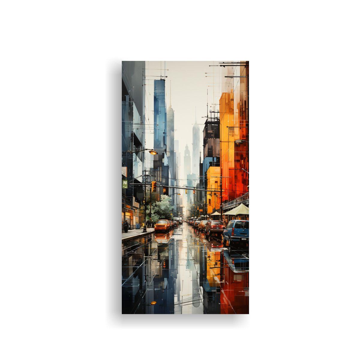 Pintura Lienzo Fotografía Ciudad Fragmentada 20x40 Cm-0