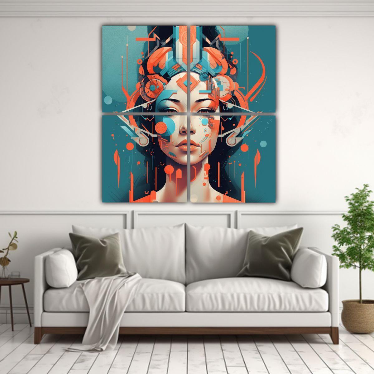 Cuadro De Lienzo Exuberantes 2023 Para Diseño 60x60 Cm-2