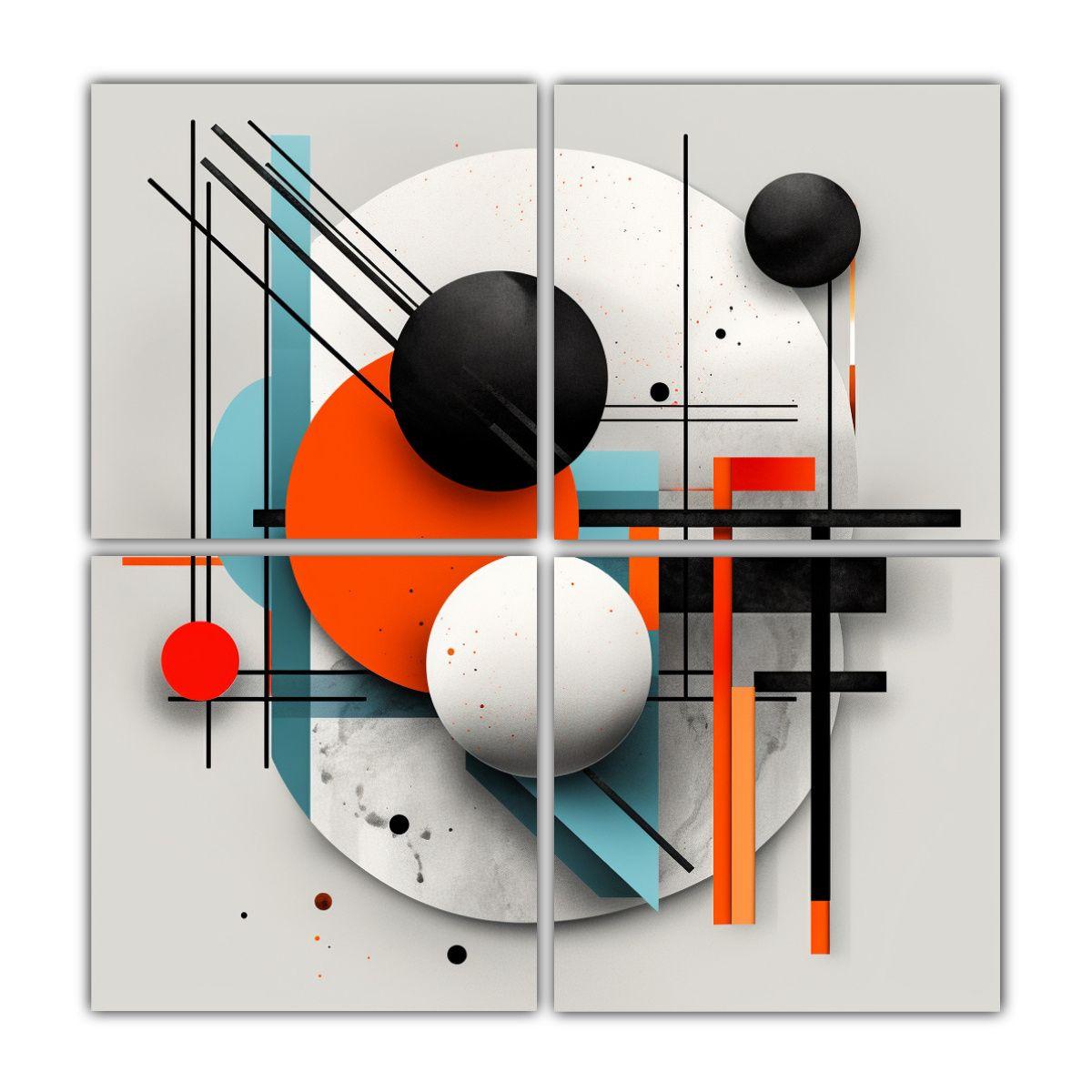 Cuatro Composiciones De Inspiración Baño 100x100 Cm-0