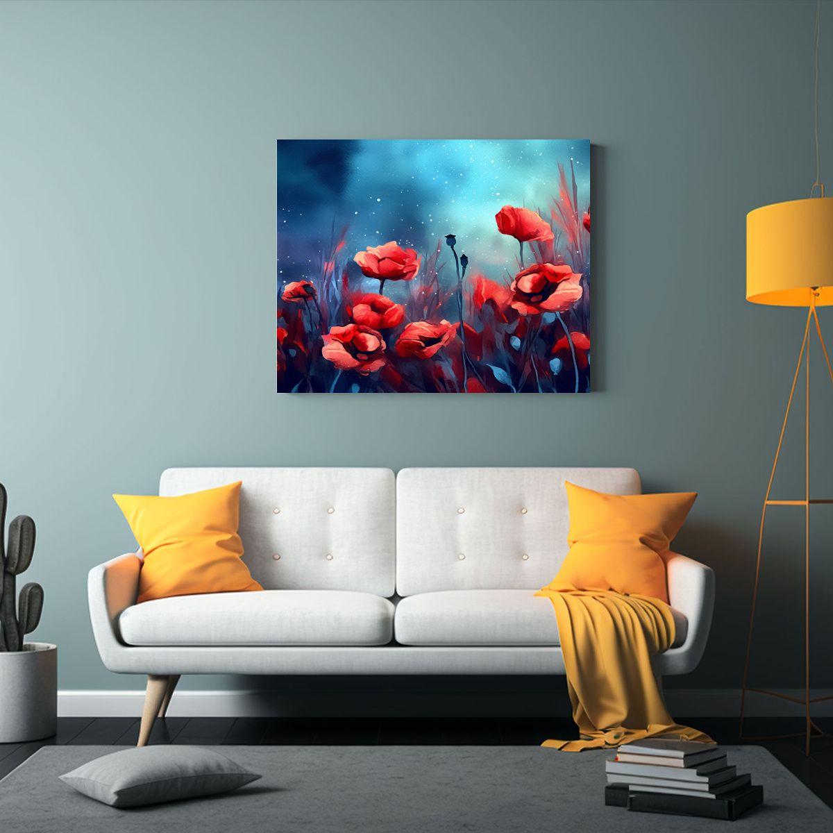 Cuadro De Arte De Pared Con Inspiración En Acuarela Y Fondo 45x30cm-2