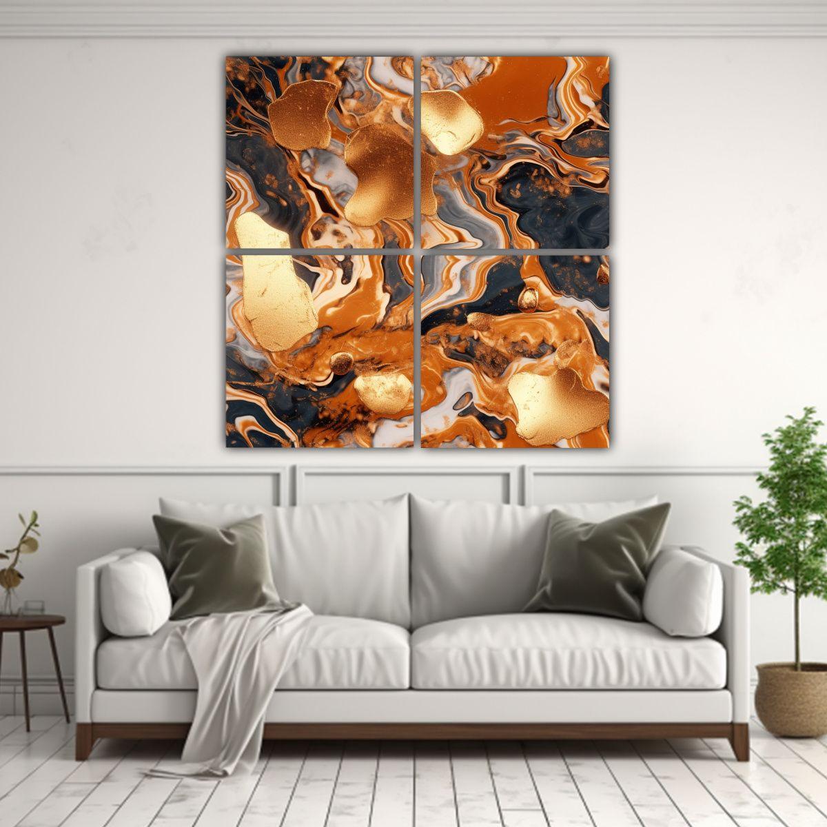 Cuadro De Cobre Líquido Impreso En Alta 60x60 Cm-2