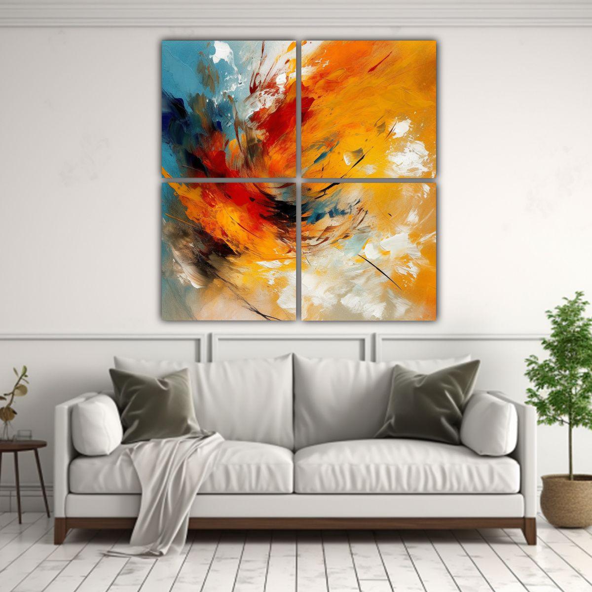Pinturas Decorativas Abstractas Con Texturas De 180x180 Cm-2