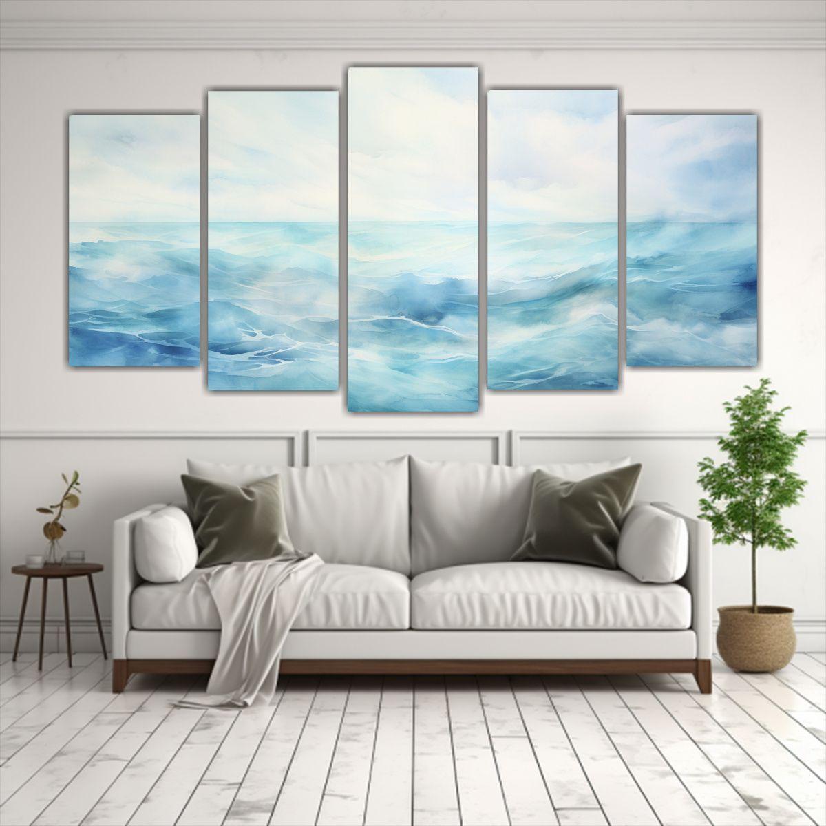 Pinturas Decorativas Set 5 Lienzos Creativa 100x50 Cm-2