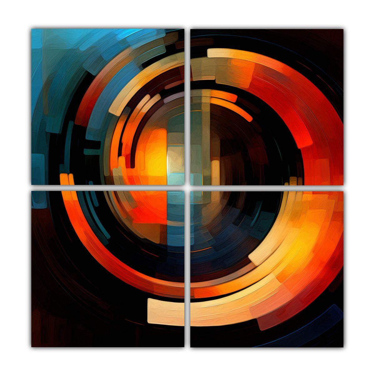Arte Pared Impreso Innovador Abstracto 120x120 Cm-0